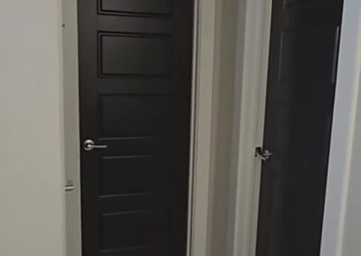door painting dark five panel interior doors white trim hallway finished result