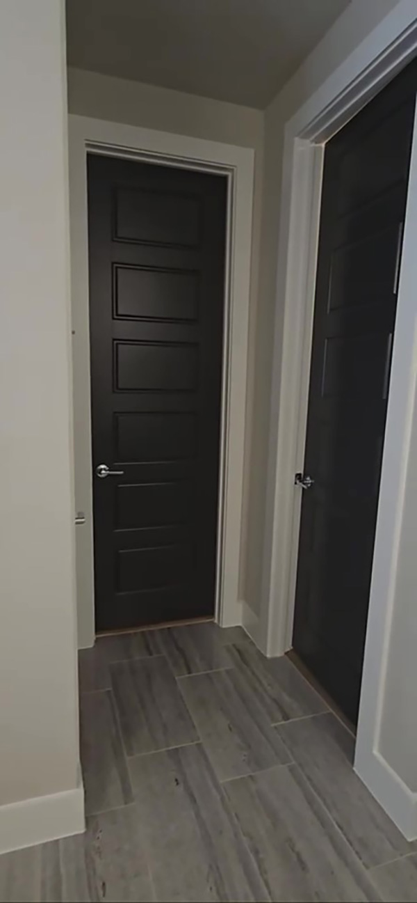 door painting dark five panel interior doors white trim hallway finished result